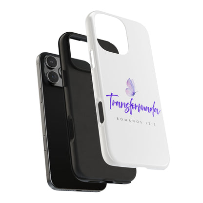 Transformada Phone Case, Inspirational Gift, Scripture Cases, Christian Accessories, Floral Design, Unique Phone Protection