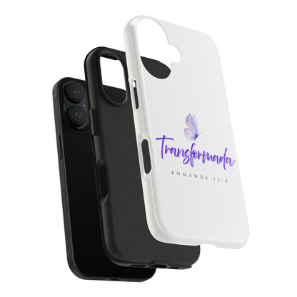 Transformada Phone Case, Inspirational Gift, Scripture Cases, Christian Accessories, Floral Design, Unique Phone Protection