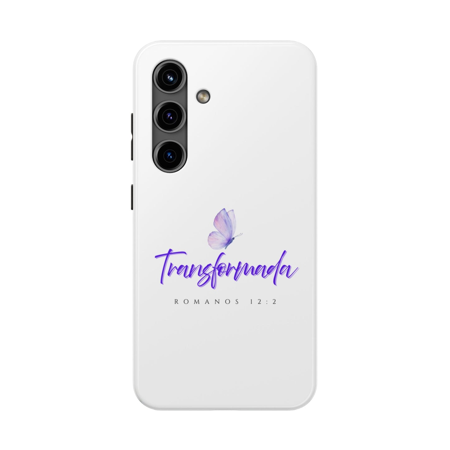 Transformada Phone Case, Inspirational Gift, Scripture Cases, Christian Accessories, Floral Design, Unique Phone Protection
