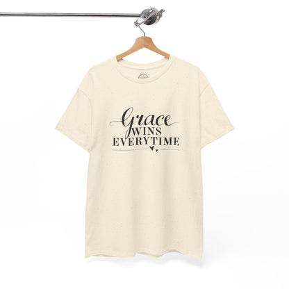 Grace Wins Every Time Tee — Inspirational Christian Graphic T-Shirt