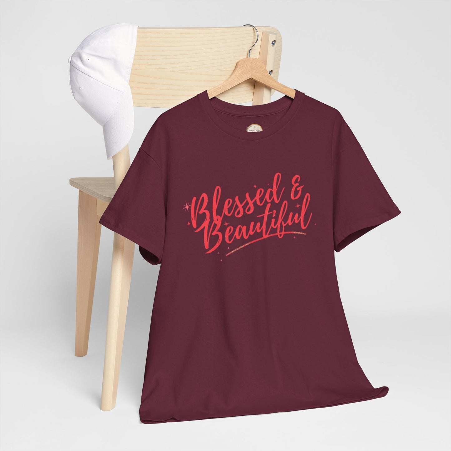 Blessed & Beautiful Unisex Heavy Cotton Tee - Inspirational Casual Wear