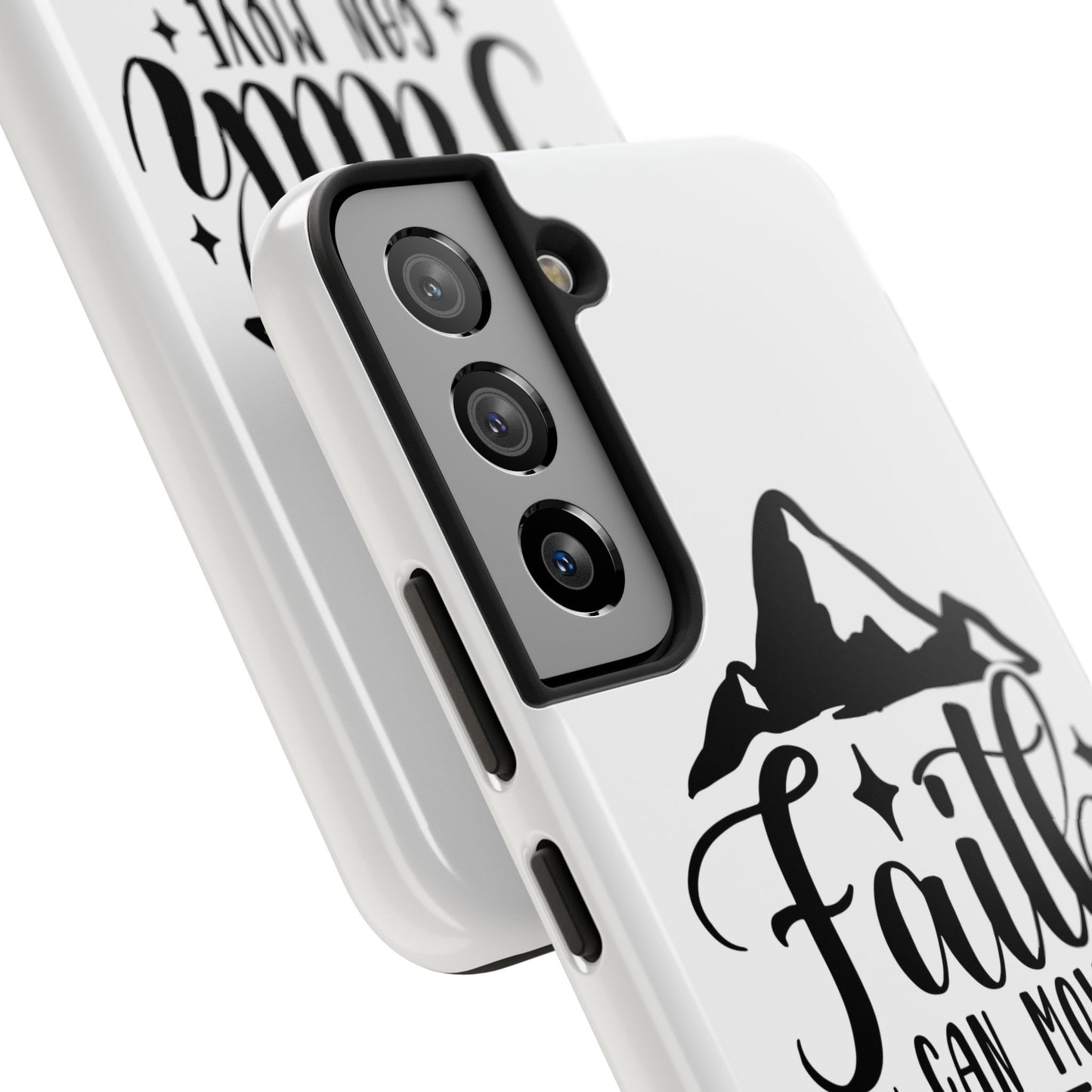 Inspirational Tough Phone Cases - 'Faith Can Move Mountains' Design