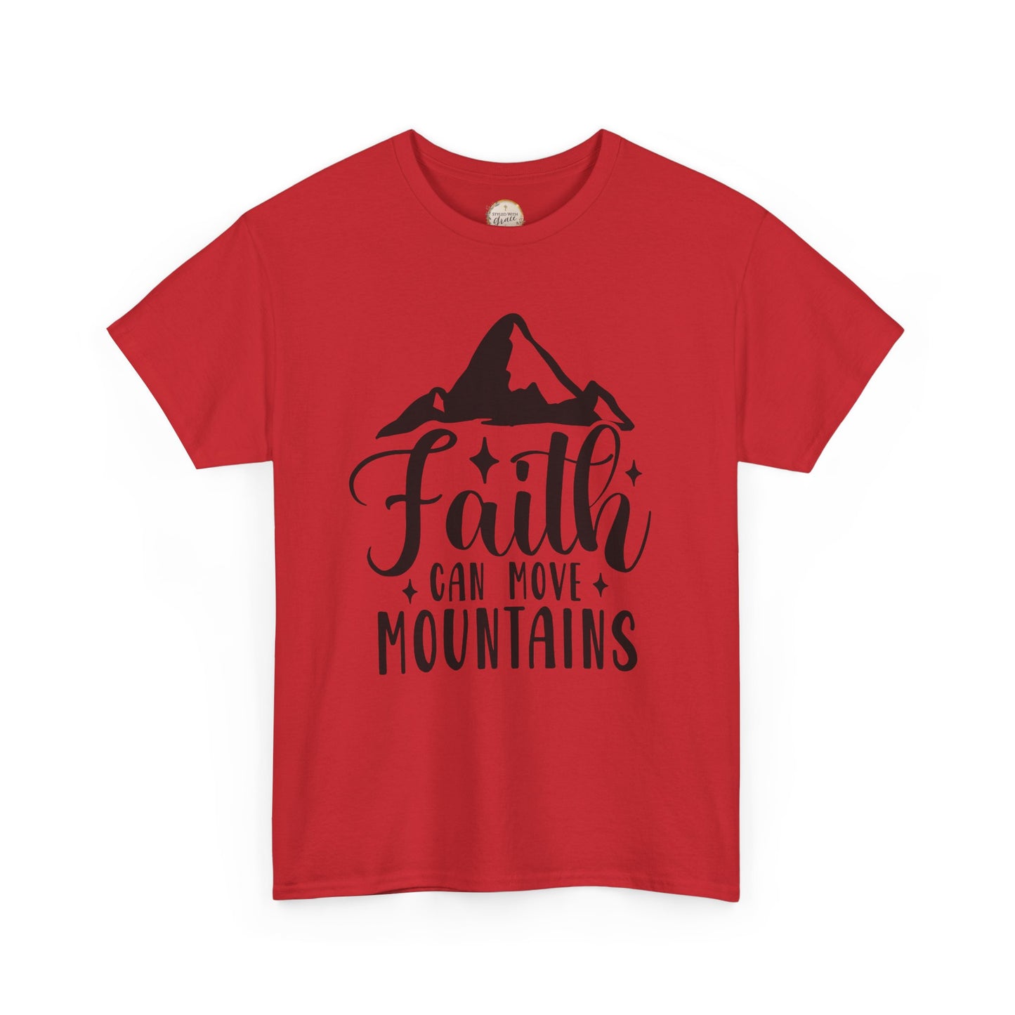 Faith Can Move Mountains - Unisex Heavy Cotton Tee