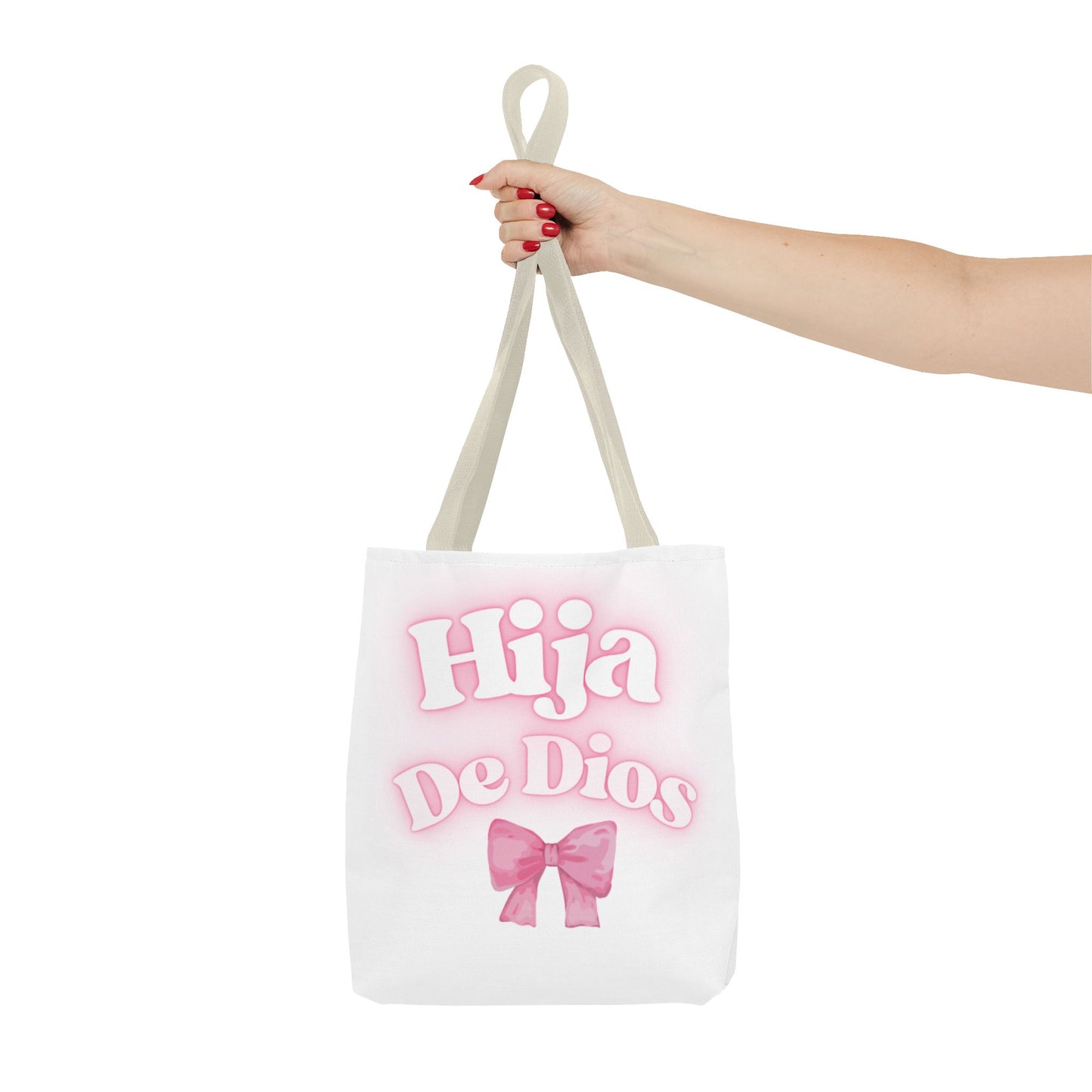 Hija De Dios Chic Tote Bag, Stylish Grocery Bag, Gifts for Mom, Birthday Tote, Inspirational Gift Bag