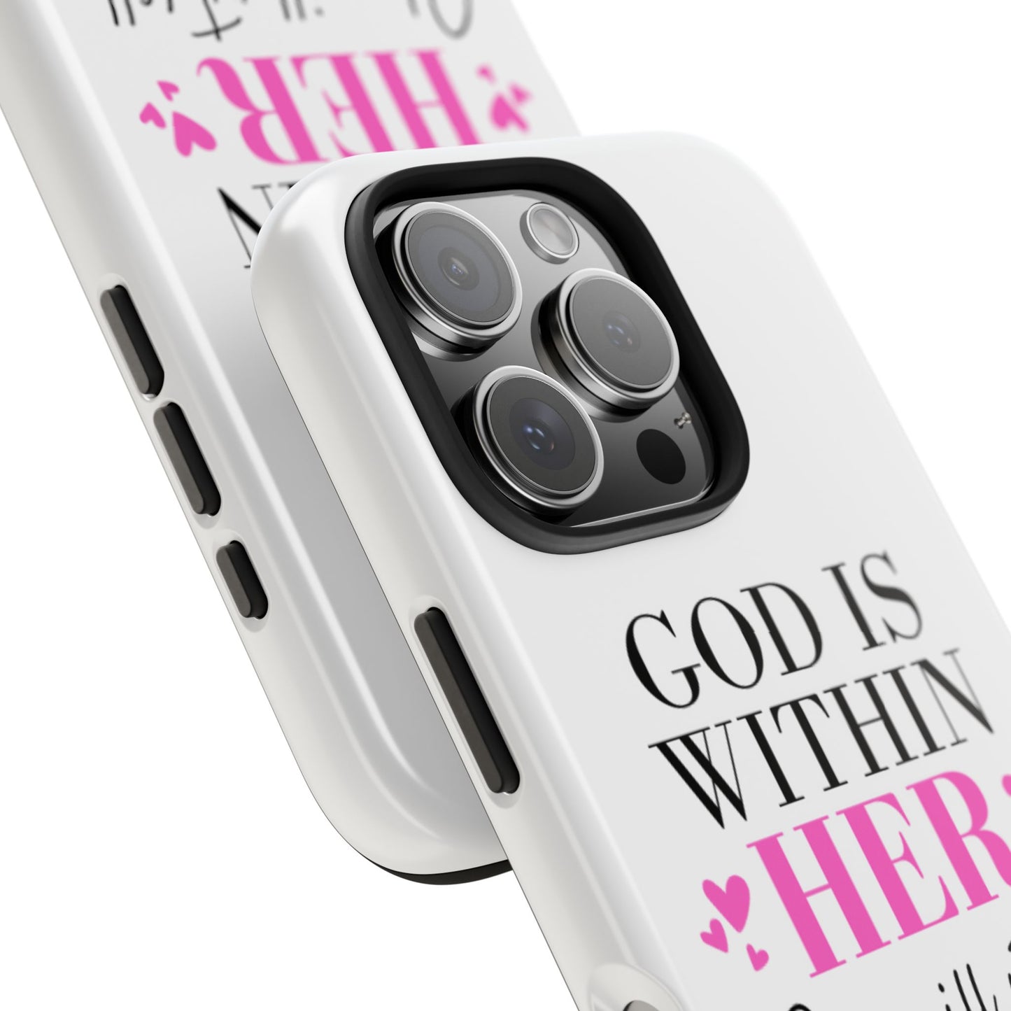 Empowering Tough Phone Case - "God is Within Her" Inspirational Design