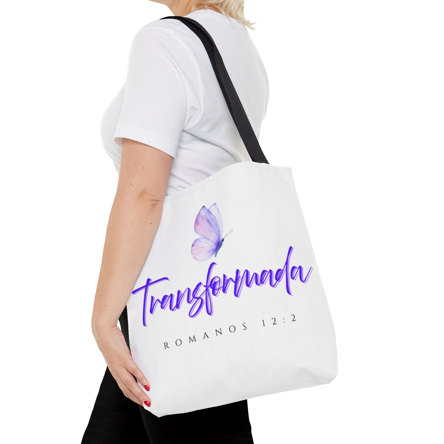 Transformada Tote Bag, Motivational Gift, Eco-Friendly Shopper, Women's Fashion, Bible Verse Accessory