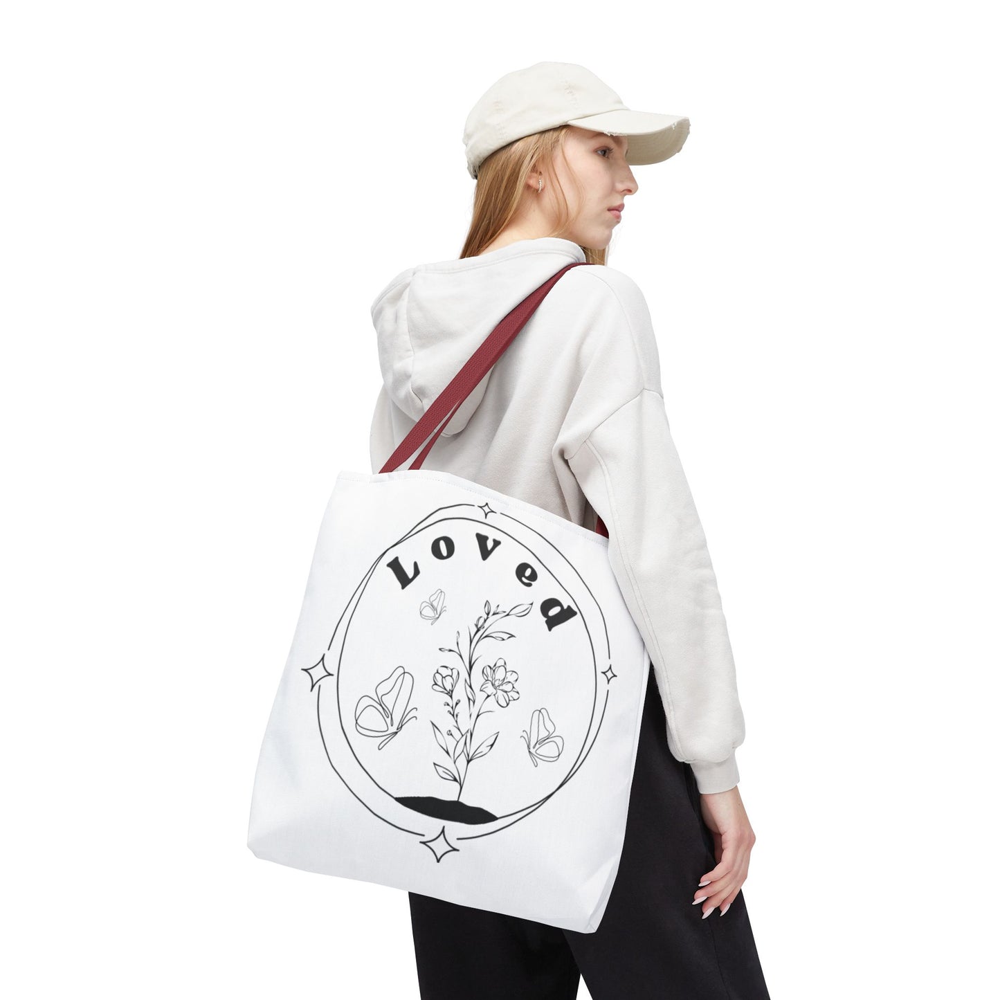 Loved Tote Bag - Stylish All-Over Print for Women's Spiritual Journey