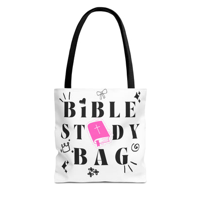 Bible Study Tote Bag - Stylish All-Over Print for Women's Spiritual Journey