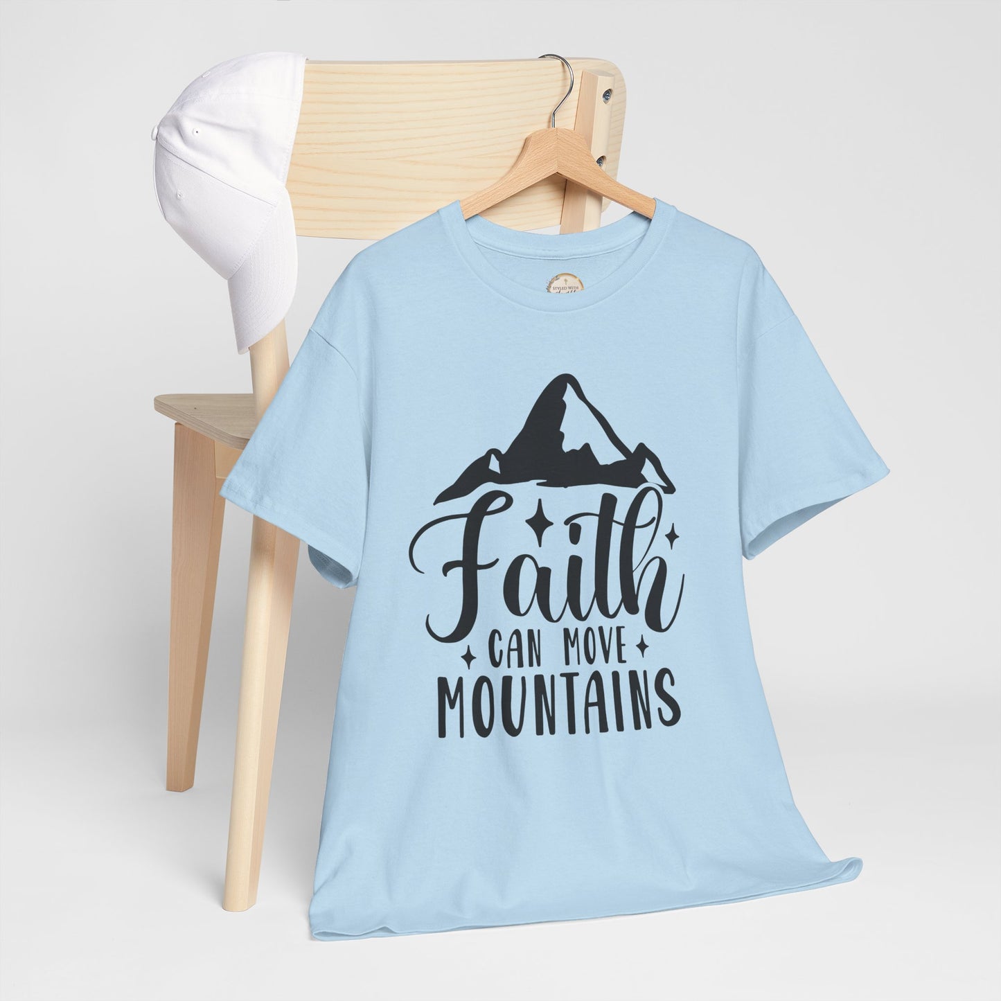 Faith Can Move Mountains - Unisex Heavy Cotton Tee