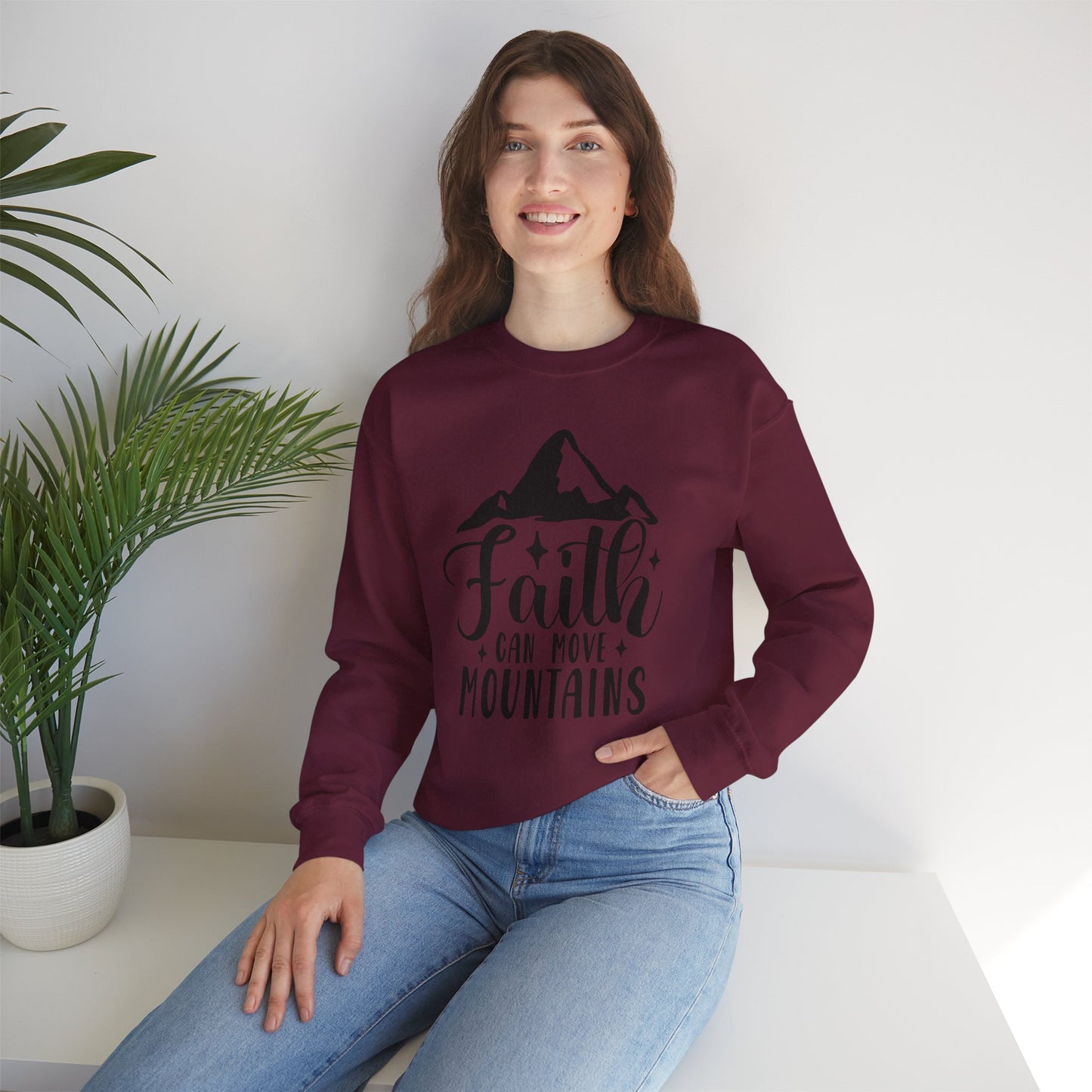 Faith Can Move Mountains Crewneck Sweatshirt