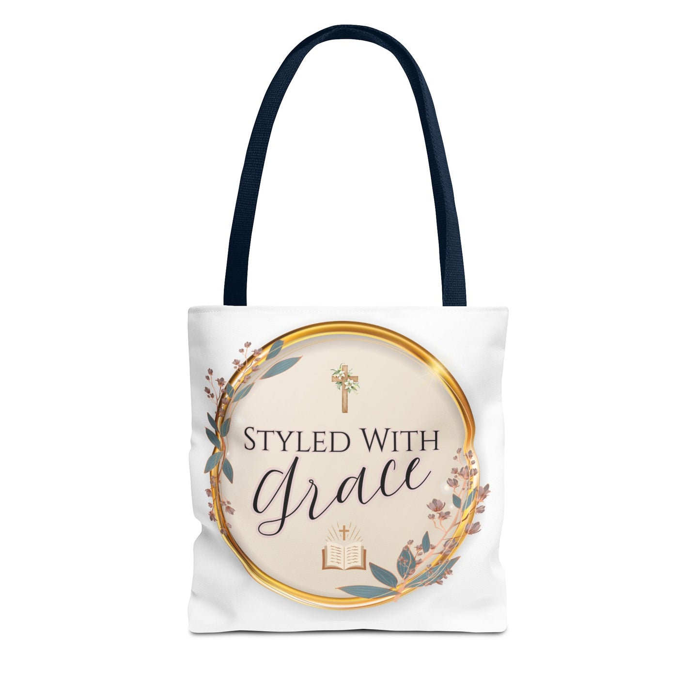 Styled With Grace | Elegant Faith-Inspired Tote Bag, Christian Gift, Inspirational Bag, Stylish Reusable Tote, Religious Accessories