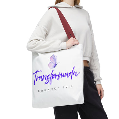 Transformada Tote Bag, Motivational Gift, Eco-Friendly Shopper, Women's Fashion, Bible Verse Accessory