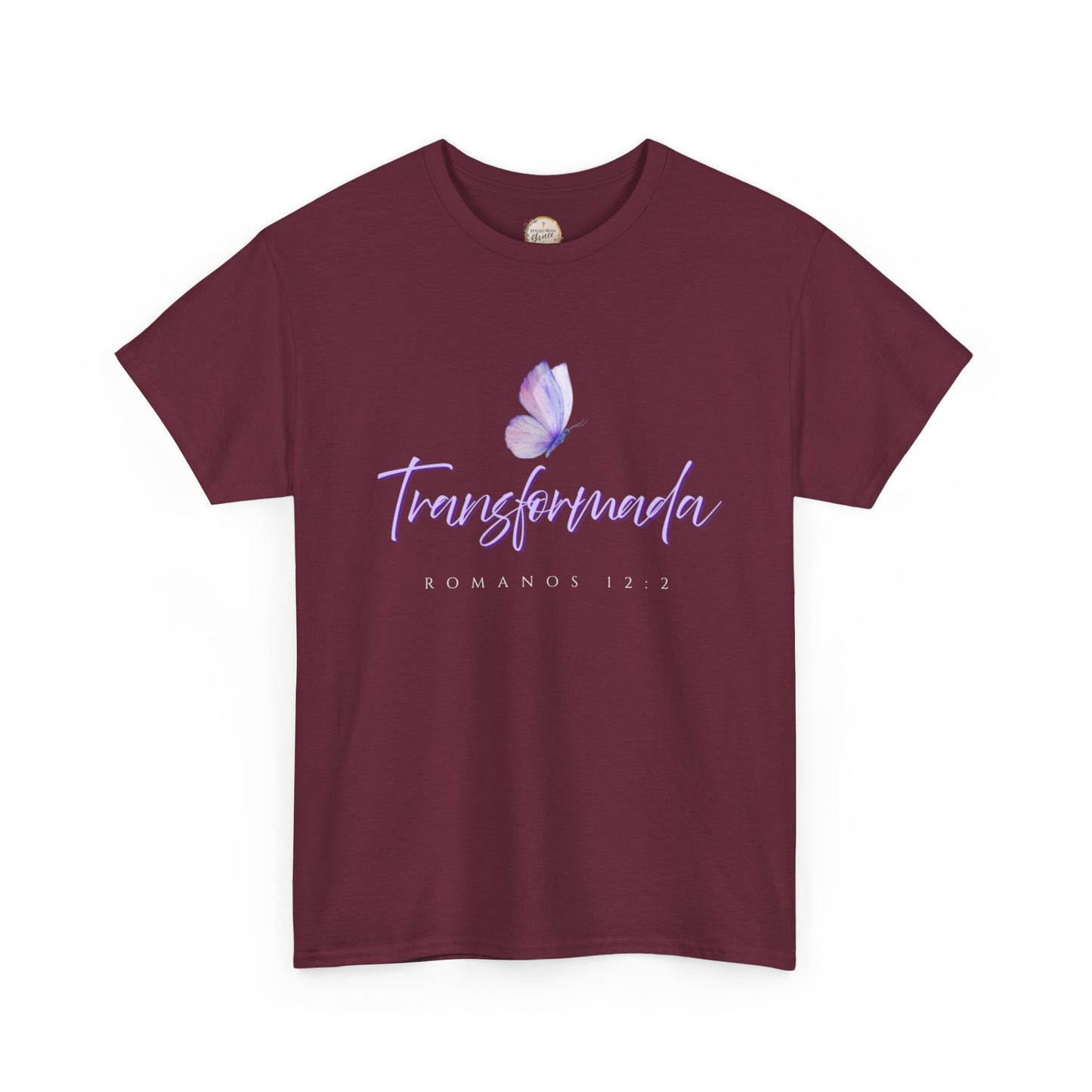 Transformada Unisex Heavy Cotton Tee, Inspirational Shirt, Gift for Women, Motivational Top, Spiritual Apparel, Casual Wear