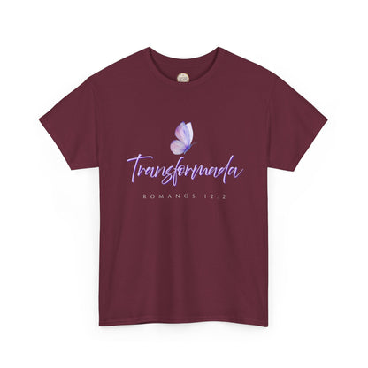 Transformada Unisex Heavy Cotton Tee, Inspirational Shirt, Gift for Women, Motivational Top, Spiritual Apparel, Casual Wear