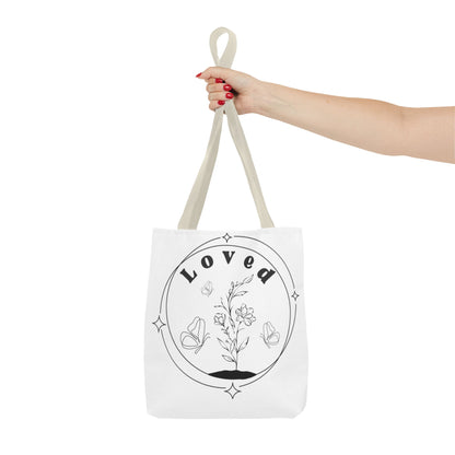 Loved Tote Bag - Stylish All-Over Print for Women's Spiritual Journey