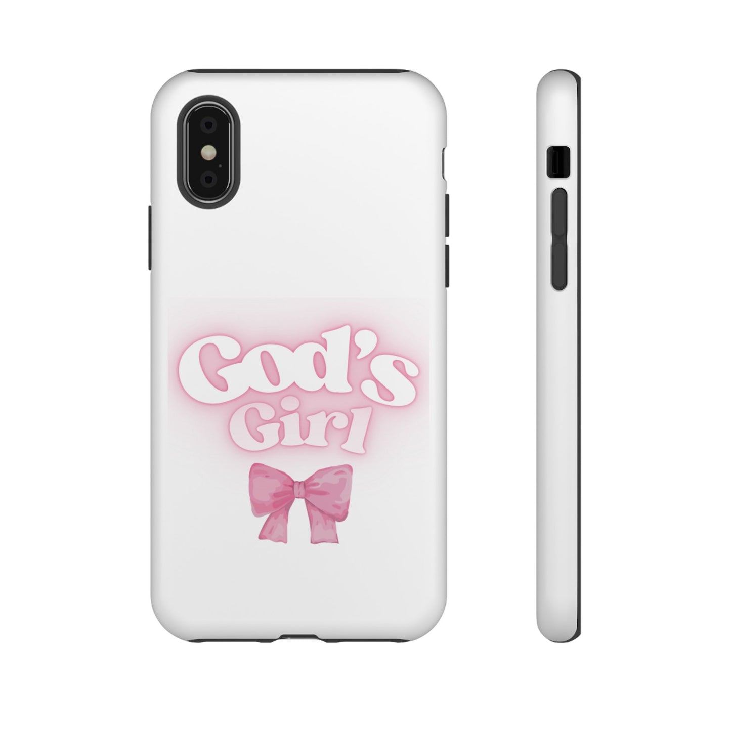 God's Girl Cute Phone Case, Pink Bow Case, Faith-Based Gifts, Christian Accessories, Birthday Present, Inspirational Jewelry