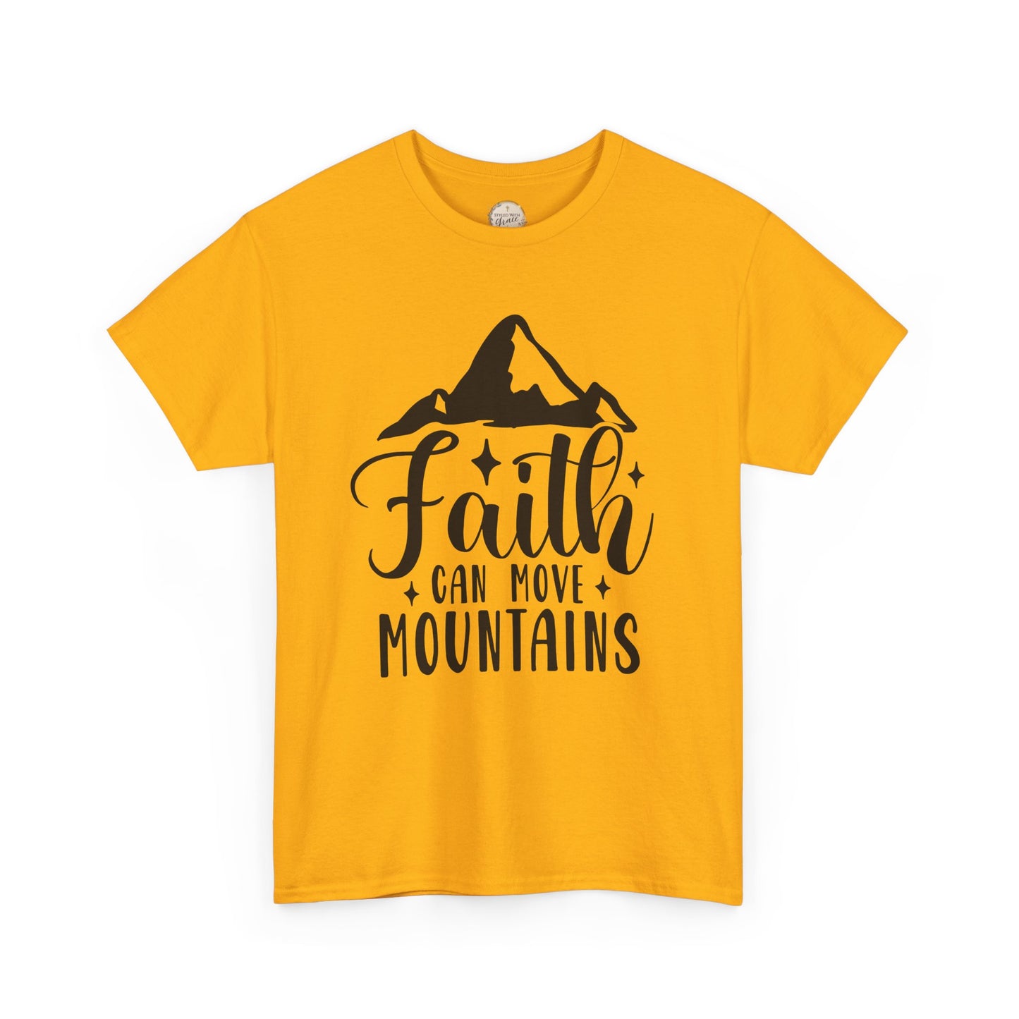 Faith Can Move Mountains - Unisex Heavy Cotton Tee