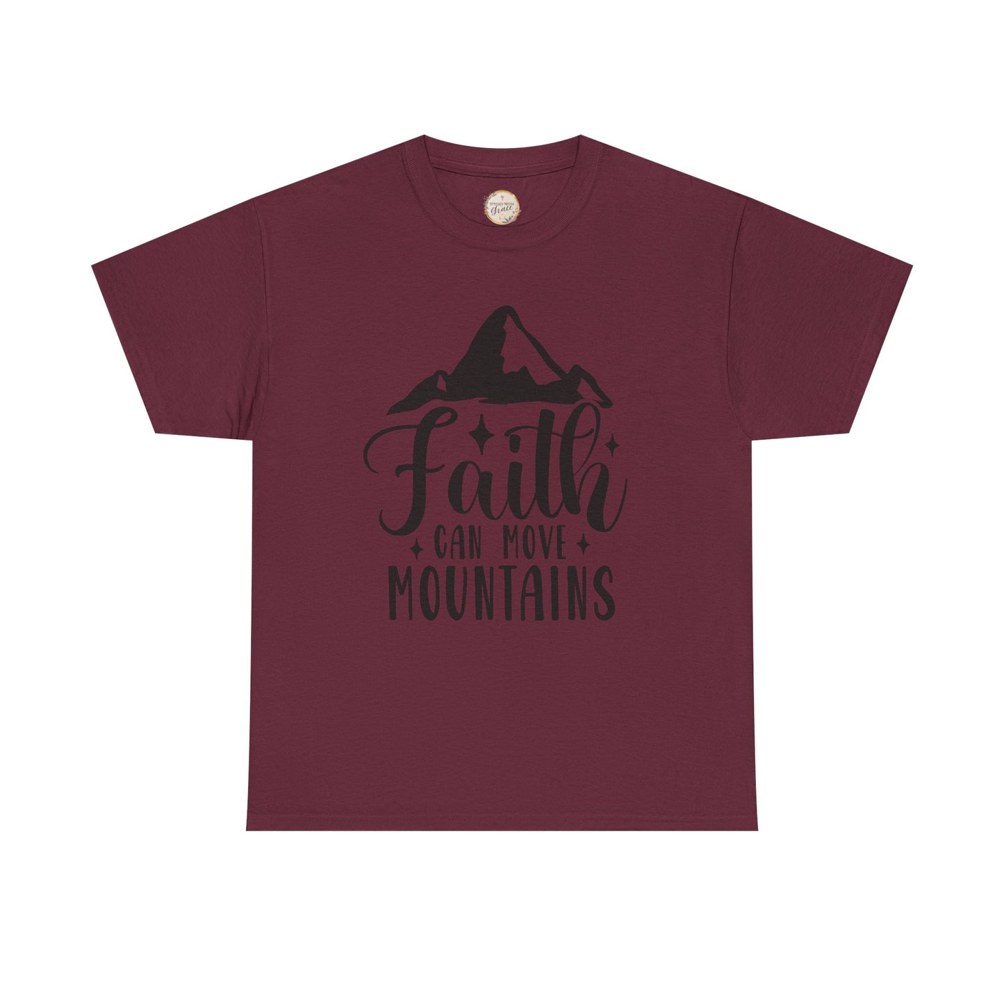 Faith Can Move Mountains - Unisex Heavy Cotton Tee