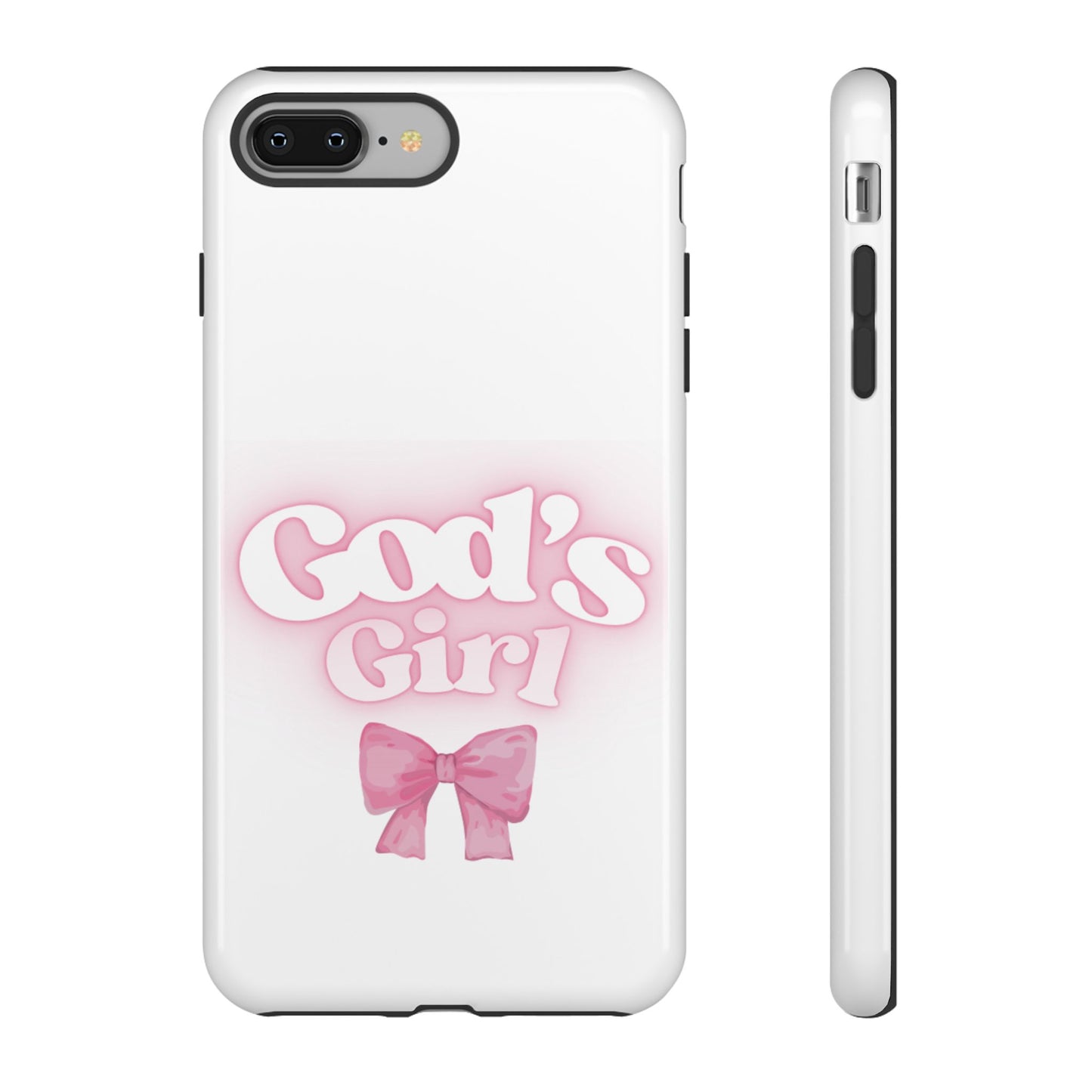God's Girl Cute Phone Case, Pink Bow Case, Faith-Based Gifts, Christian Accessories, Birthday Present, Inspirational Jewelry