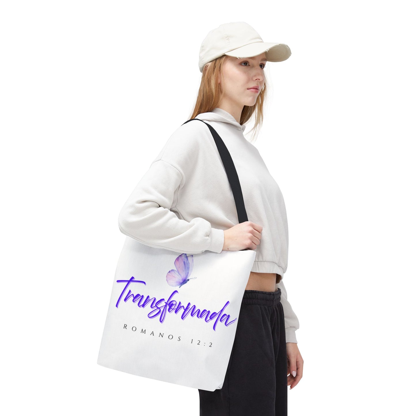 Transformada Tote Bag, Motivational Gift, Eco-Friendly Shopper, Women's Fashion, Bible Verse Accessory