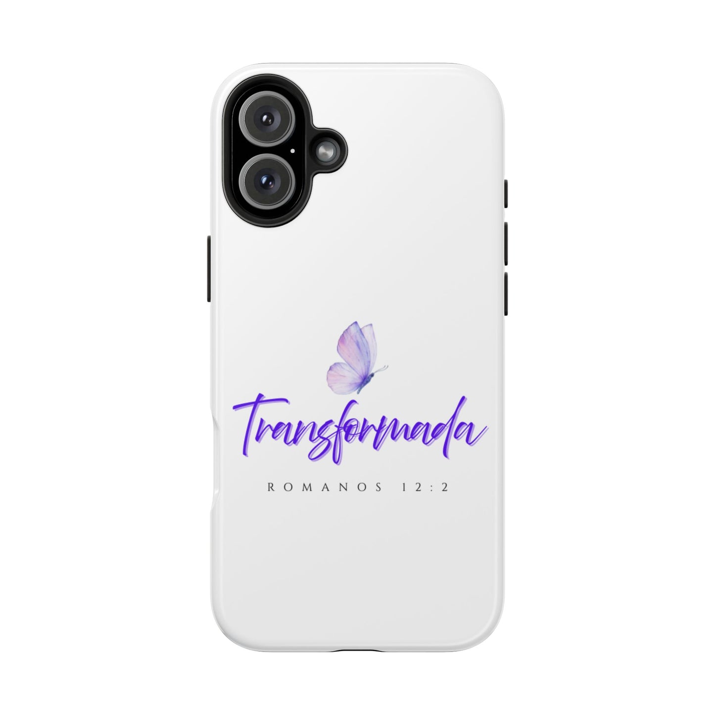 Transformada Phone Case, Inspirational Gift, Scripture Cases, Christian Accessories, Floral Design, Unique Phone Protection