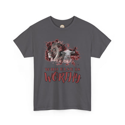 Who Else Is Worthy Tee, Inspirational T-Shirt for Faith, Meaningful Gift, Christian Apparel, Casual Wear, Spiritual Clothing