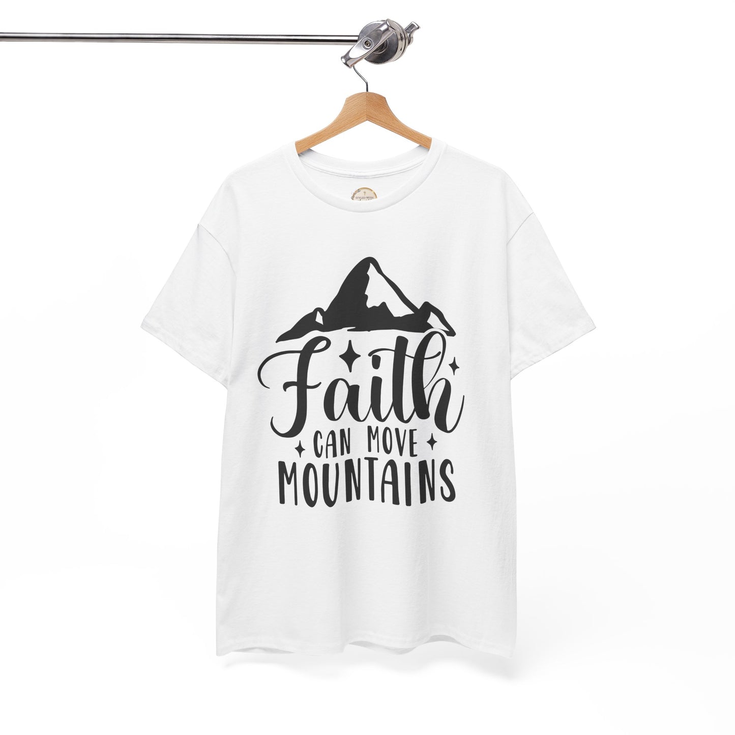 Faith Can Move Mountains - Unisex Heavy Cotton Tee