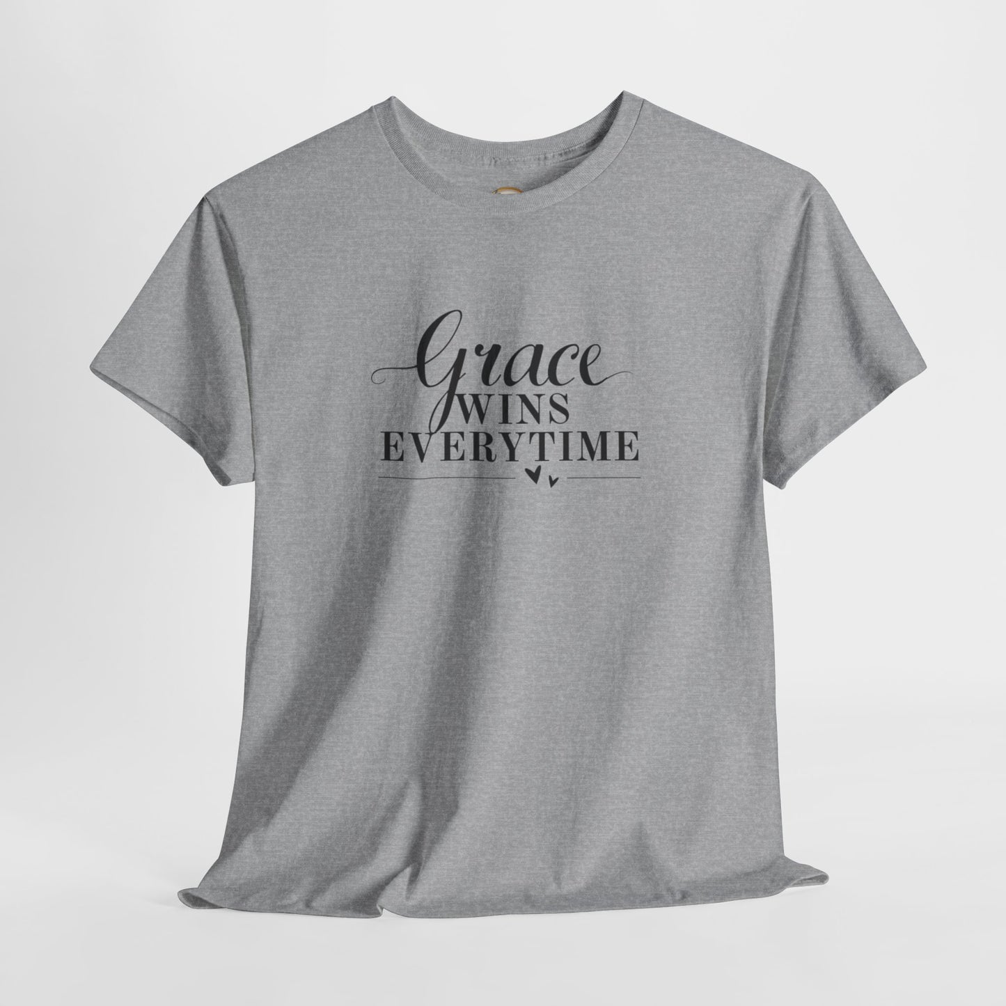 Grace Wins Every Time Tee — Inspirational Christian Graphic T-Shirt