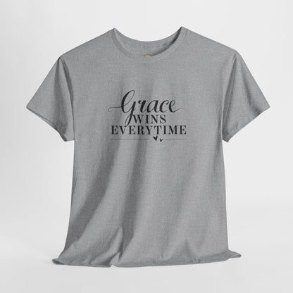 Grace Wins Every Time Tee — Inspirational Christian Graphic T-Shirt