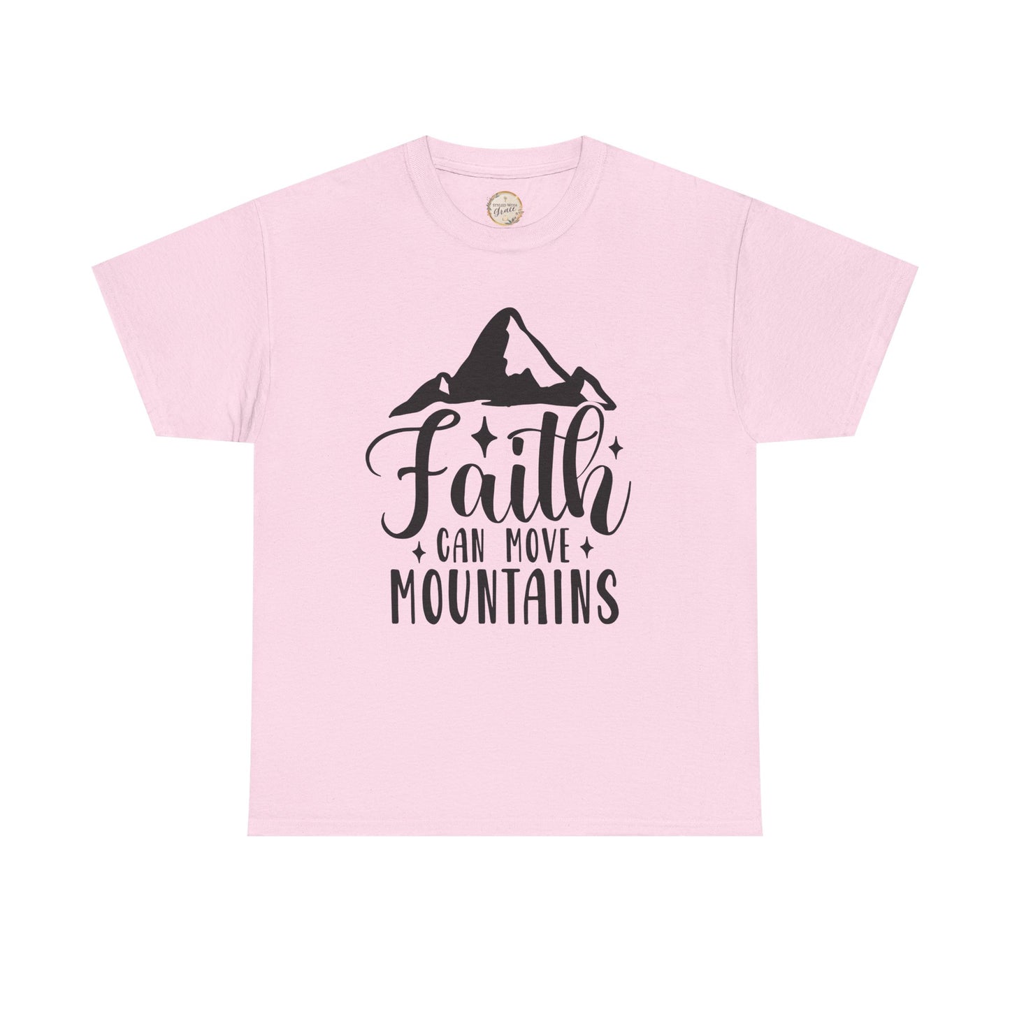 Faith Can Move Mountains - Unisex Heavy Cotton Tee
