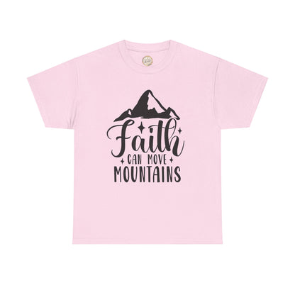 Faith Can Move Mountains - Unisex Heavy Cotton Tee