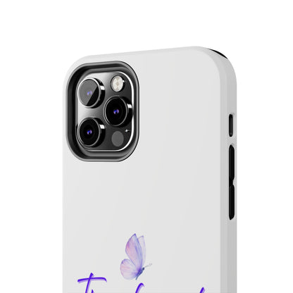 Transformed Phone Case - Inspirational Butterfly Design, Tough Phone Cover, Bible Verse Accessory, Unique Gift for Faith Lovers