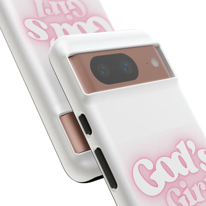 God's Girl Cute Phone Case, Pink Bow Case, Faith-Based Gifts, Christian Accessories, Birthday Present, Inspirational Jewelry
