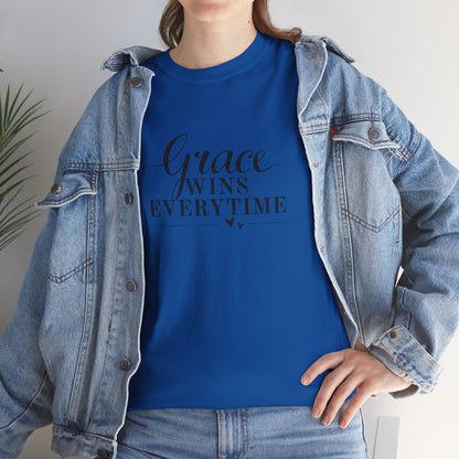 Grace Wins Every Time Tee — Inspirational Christian Graphic T-Shirt