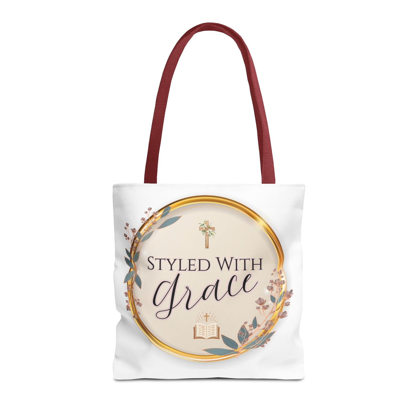 Styled With Grace | Elegant Faith-Inspired Tote Bag, Christian Gift, Inspirational Bag, Stylish Reusable Tote, Religious Accessories