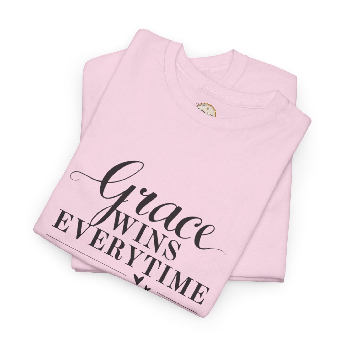 Grace Wins Every Time Tee — Inspirational Christian Graphic T-Shirt