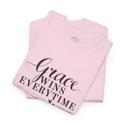 Grace Wins Every Time Tee — Inspirational Christian Graphic T-Shirt
