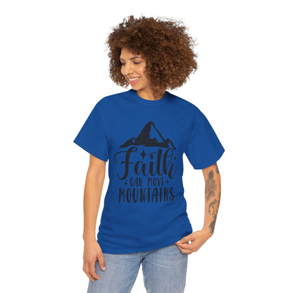 Faith Can Move Mountains - Unisex Heavy Cotton Tee
