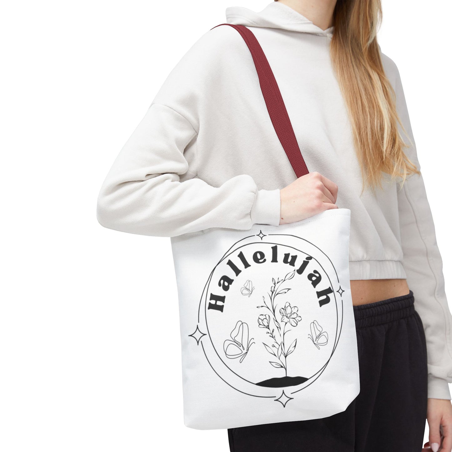 Hallelujah Tote Bag - Stylish All-Over Print for Women's Spiritual Journey