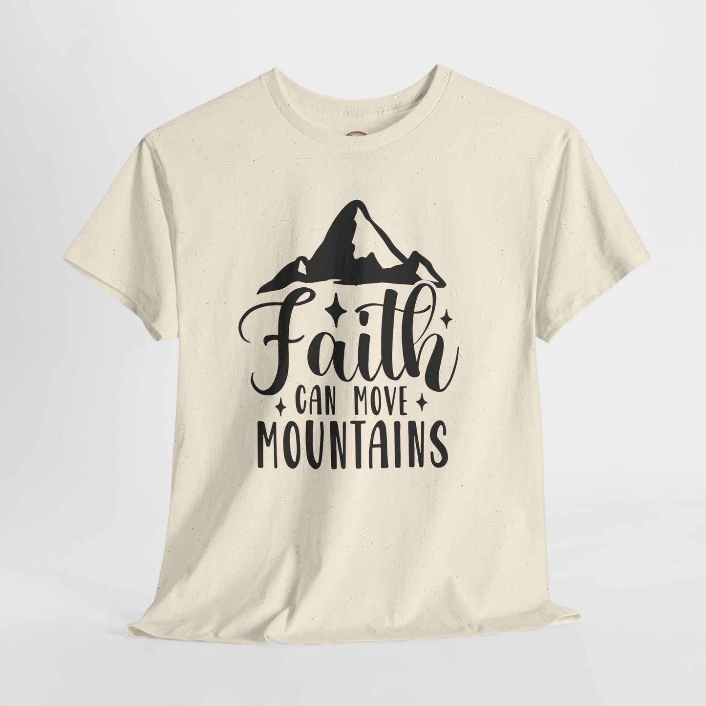 Faith Can Move Mountains - Unisex Heavy Cotton Tee