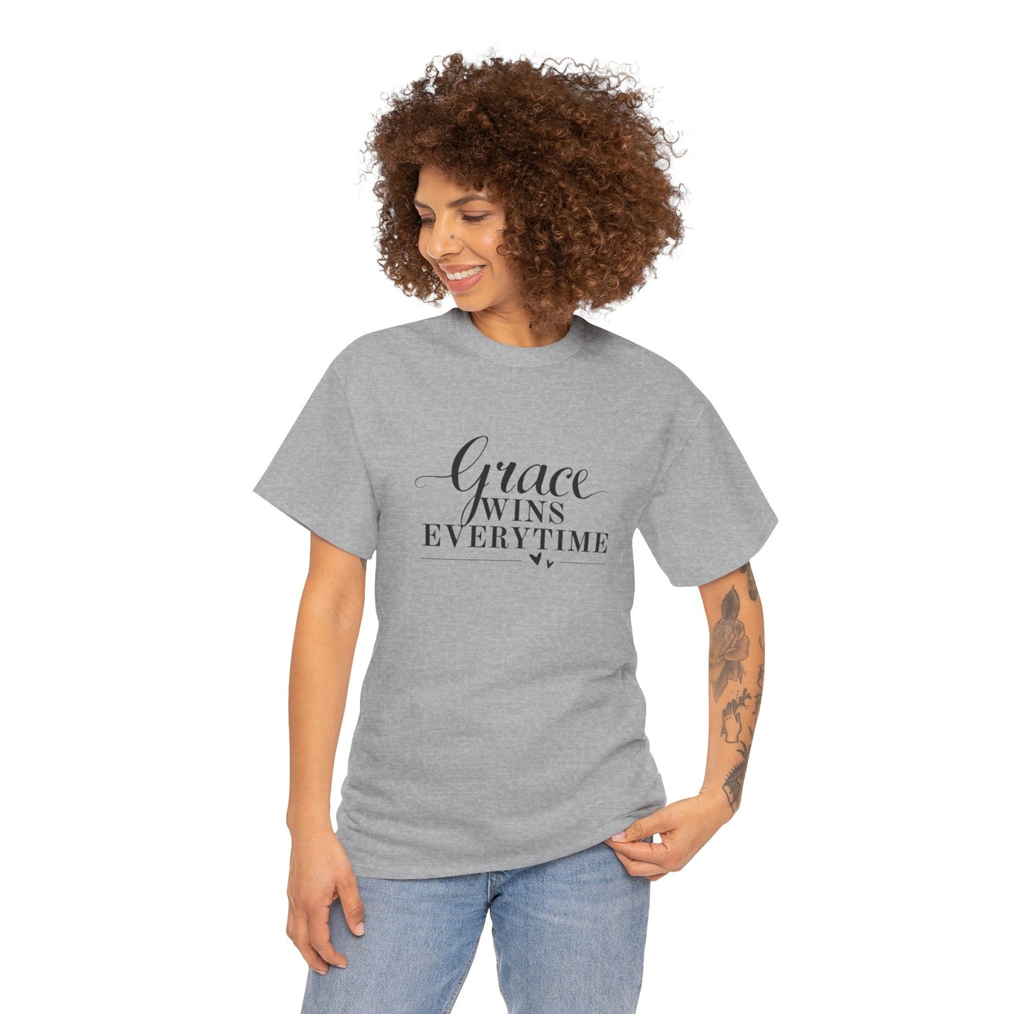 Grace Wins Every Time Tee — Inspirational Christian Graphic T-Shirt