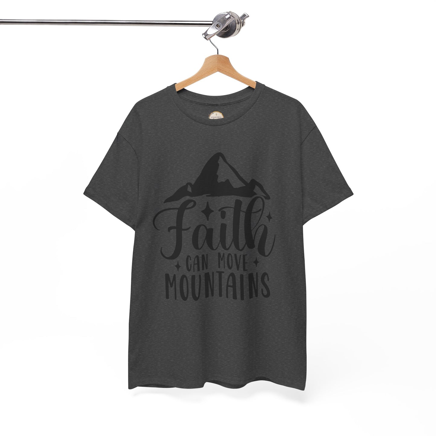 Faith Can Move Mountains - Unisex Heavy Cotton Tee