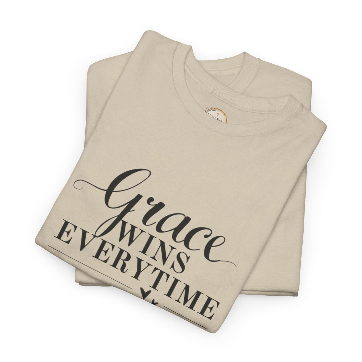 Grace Wins Every Time Tee — Inspirational Christian Graphic T-Shirt