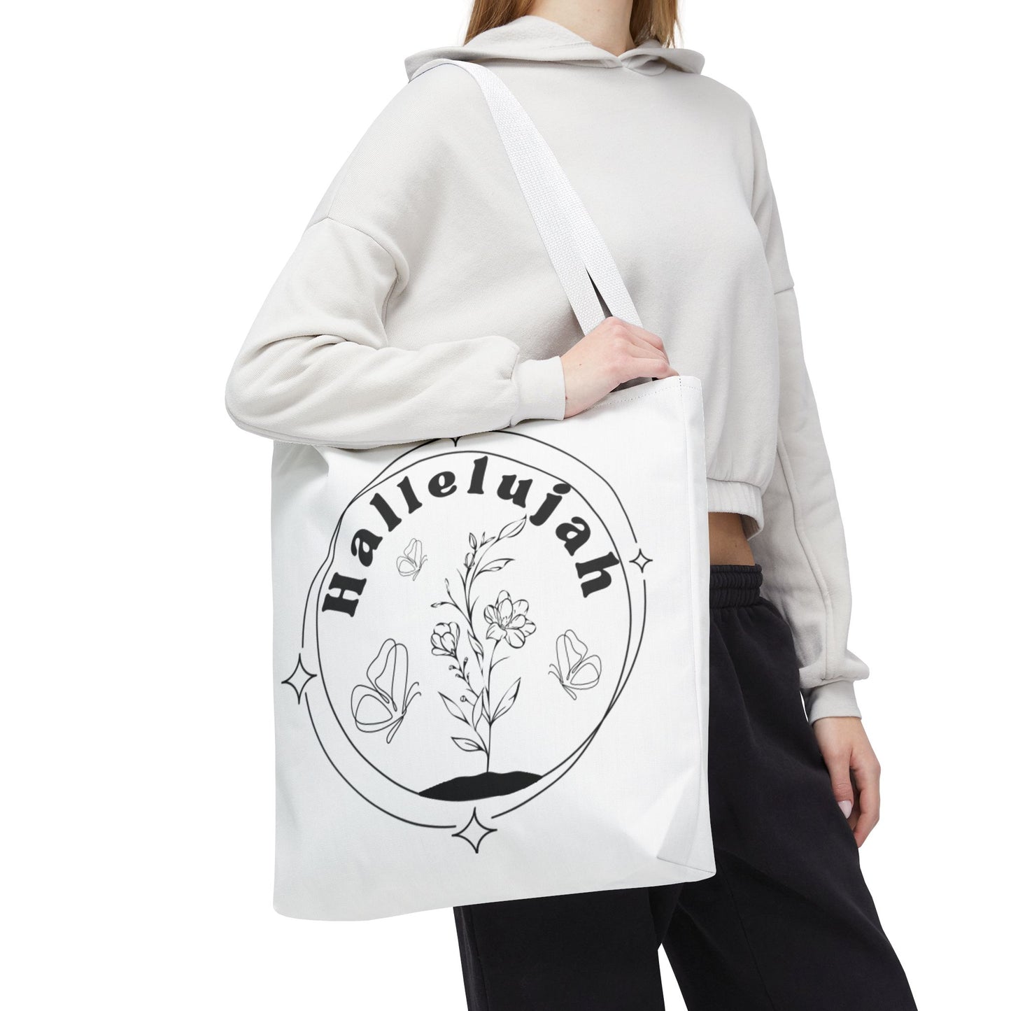 Hallelujah Tote Bag - Stylish All-Over Print for Women's Spiritual Journey
