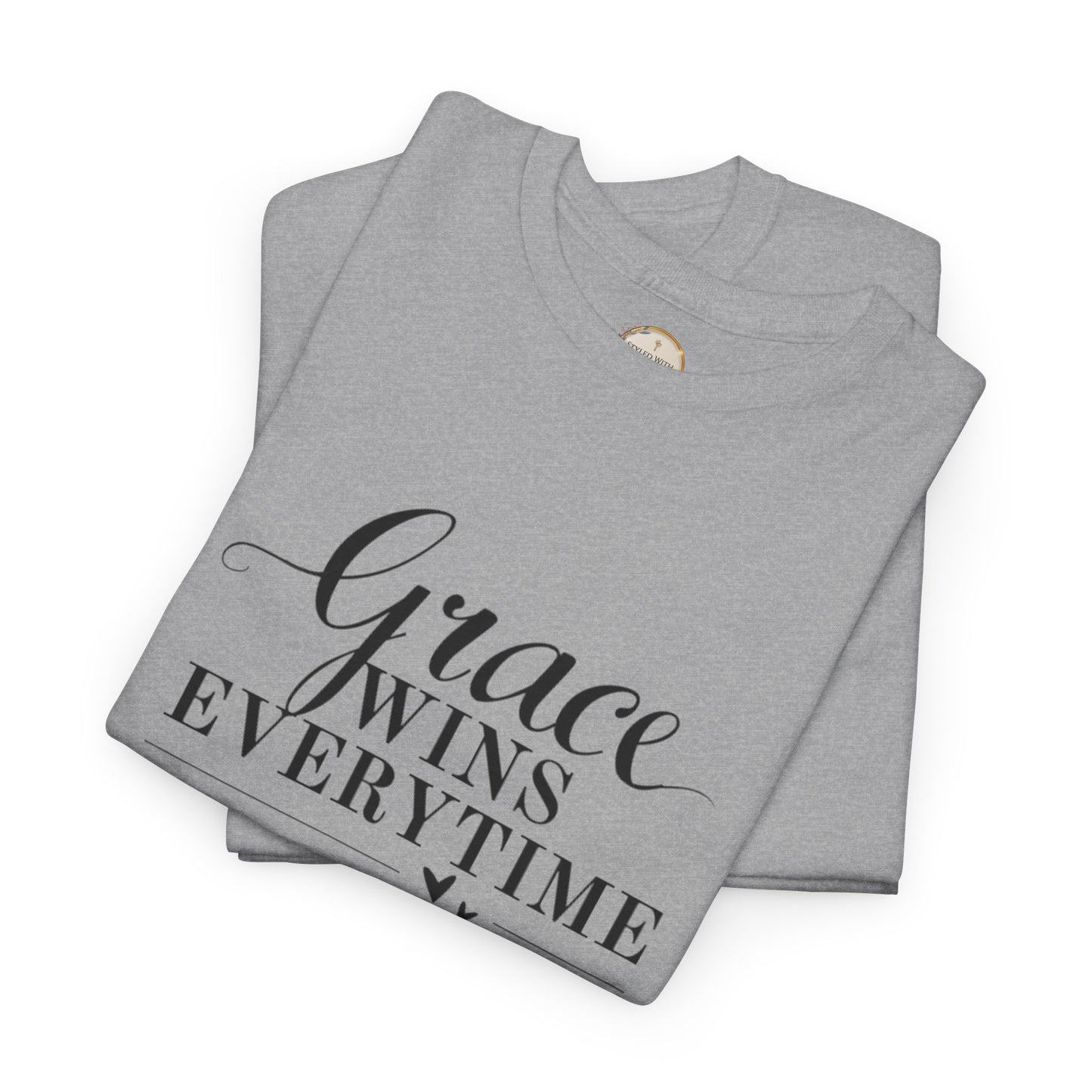 Grace Wins Every Time Tee — Inspirational Christian Graphic T-Shirt