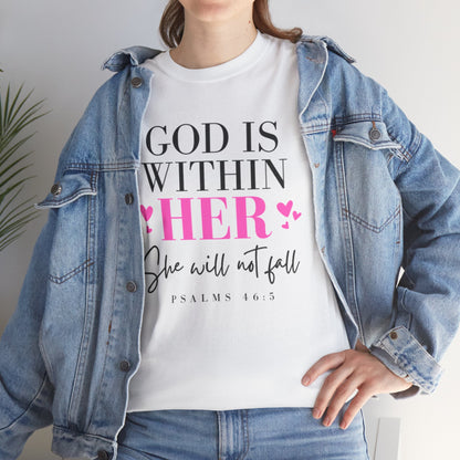 God Is Within Her Unisex Heavy Cotton Tee
