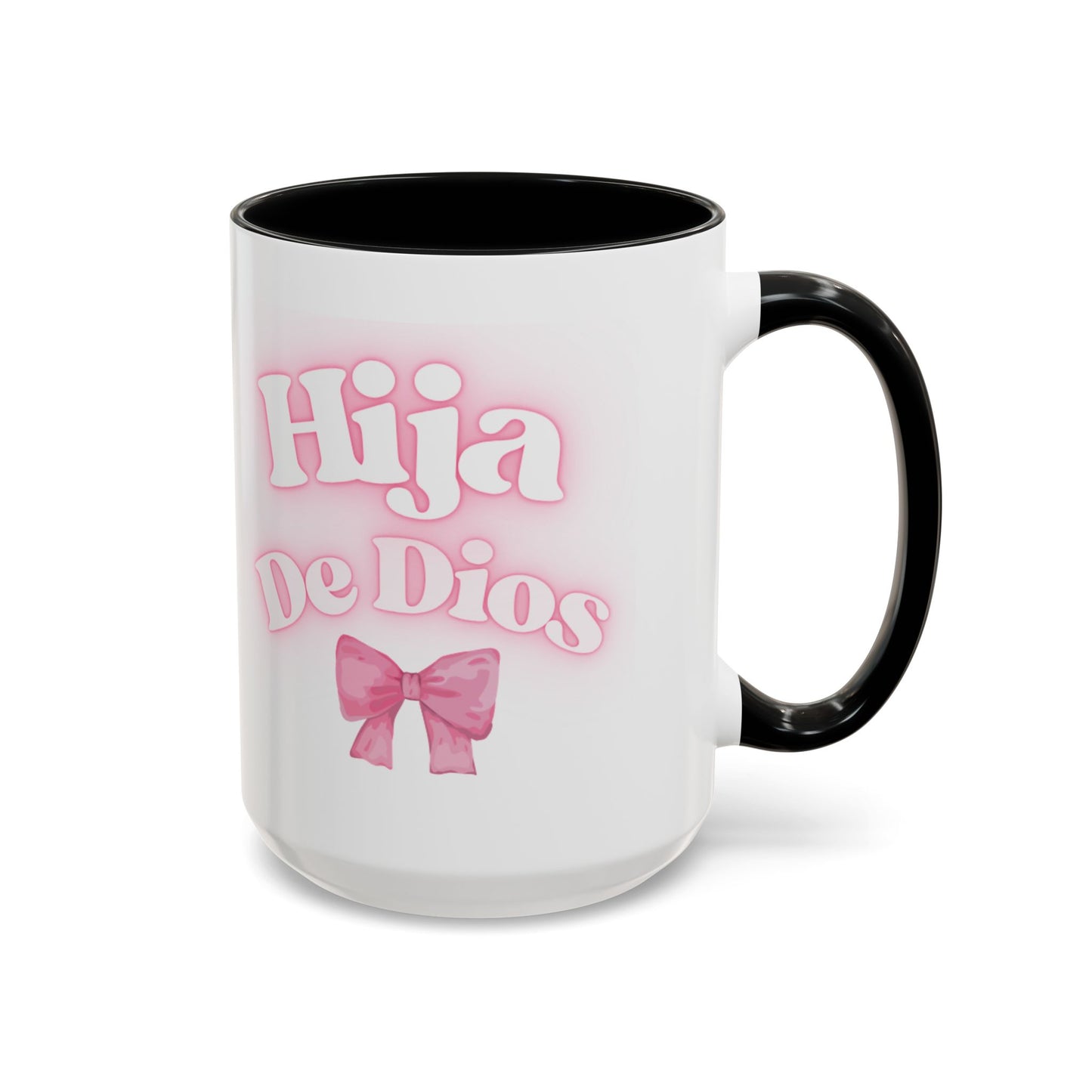 Hija De Dios Accent Coffee Mug - Perfect Gift for Moms, Inspirational Drinkware, Birthday, Faith Celebration, Unique Coffee Cup