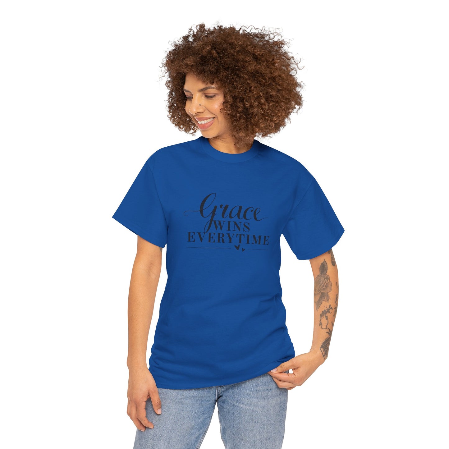 Grace Wins Every Time Tee — Inspirational Christian Graphic T-Shirt