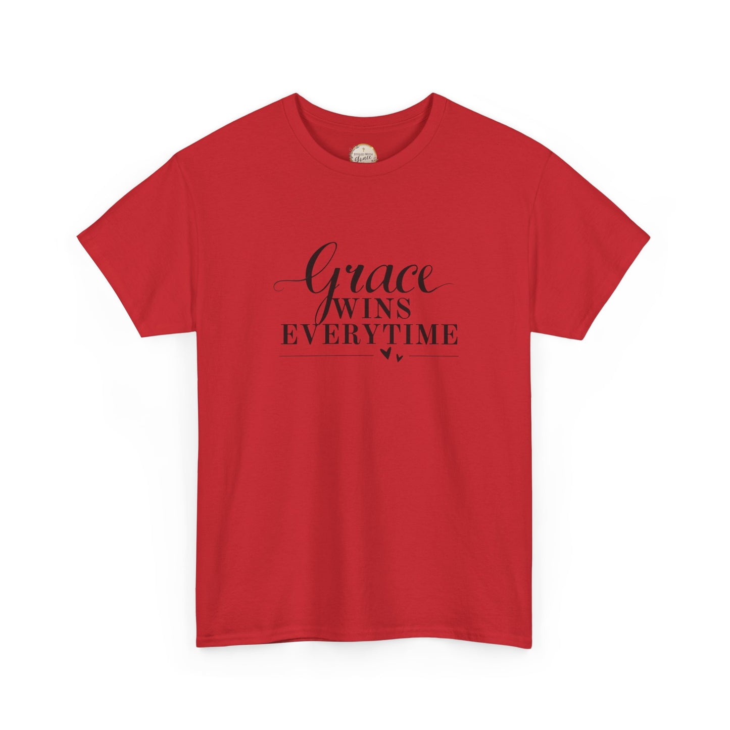 Grace Wins Every Time Tee — Inspirational Christian Graphic T-Shirt