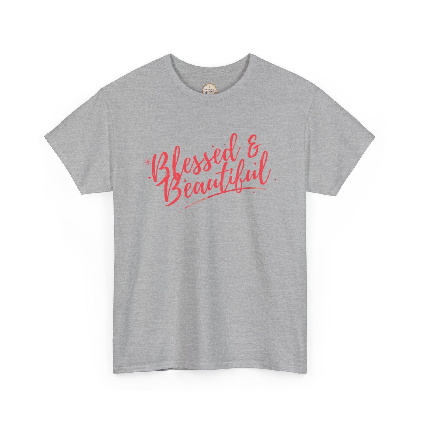 Blessed & Beautiful Unisex Heavy Cotton Tee - Inspirational Casual Wear